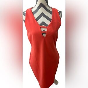 Charlotte Russe Womens Peach Sheath Dress Size Large NWT